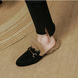 Freja | Women's Mules with Fur Lining and Orthopedic