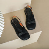 Valetta | Women's Platform Sandals with Cross-Strap and Buckle