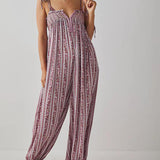 Clarice | Women's Wide Leg Jumpsuit with Adjustable Tie Straps