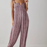 Clarice | Women's Wide Leg Jumpsuit with Adjustable Tie Straps
