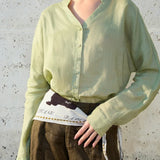 Nova | Women Shirt With Ramie Blend V Neck