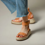 Ophelia | Women's Sandals with Leather Straps and Platform