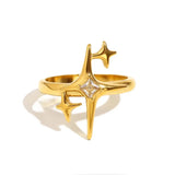 Astrale | Women Ring with Star Design and Gold Plating
