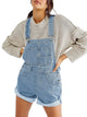 Sadie | Women's Denim Short Overalls Set