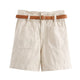 Talia | Women's Shorts with Belted Waist and Front Pockets