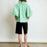 Bellarine | Women Blouse With Ruffled Collar Bow Tie