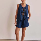Avery | Women's Denim Two Piece Set Shorts