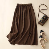 Quinn | Women's Skirt with Elastic Waist and Side Pockets