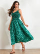 Marlowe | Women's Floral Maxi Dress with Ruched Bodice and Spaghetti Straps