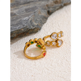 Fiorella | Women Ring with Heart Design and Gold Plating