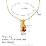 Fortuna | Women Necklace with Hand Charm and Blue Stone