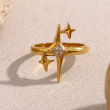 Astrale | Women Ring with Star Design and Gold Plating
