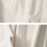 Annabelle | Women's High Waist Wide Leg Wool Blend Trousers