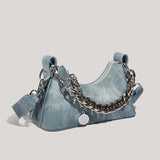 Céleste | Women Bag with Denim and Chain