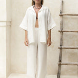 Wrenley | Women's Cotton Two Piece Set Pants