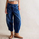 Madison | Women's Loose Fit Denim Pants with Pull-On Waist