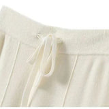 Sandrine | Women's Merino Wool Wide Leg Trousers with High Waist