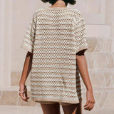 Elodie | Women's Knit Two Piece Set Cardigan Shorts