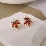Scarlett | Women's Earrings with Maple Leaf Design and Zinc Alloy