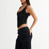 Angelina | Women Top With Cotton Corset Fit
