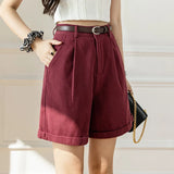 León | Women's Shorts with High Waist and Pockets