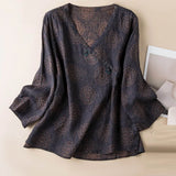 Kaien | Women Blouse with Linen and Wrap Style Relaxed Sleeve
