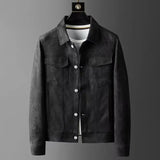 Vincent | Men Jacket with Structured Twill and Suede