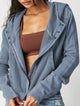 Beth | Women's Cropped Zip Hoodie with Oversized Fit and Soft Cotton Fabric