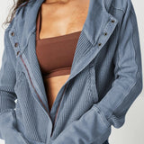 Beth | Women's Cropped Zip Hoodie with Oversized Fit and Soft Cotton Fabric
