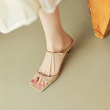 Belle | Women’s Mules with Open Toe and Strap