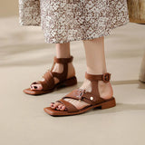 Calista | Women’s Sandals with Straps and Square Toe