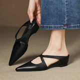 Delphine | Women's Mules with Leather Upper and Open-Toe