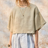 Maisie | Women Top With Linen Drop Shoulder