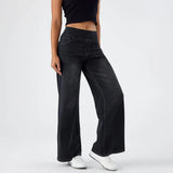 Daphne | Women's Stretch Denim Pants with Elastic Waistband