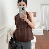 Valienne | Women Top With Linen Cross Neck