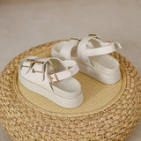 Cressida | Women's Platform Sandal with Buckles and Insoles