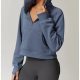 Taylor | Women's Half-Zip Fleece Hoodie for Workout and Training