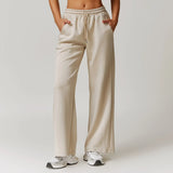 Ayla | Women's Straight Leg Running Pants with Elastic Waist