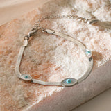 Ayvalık | Women Bracelet with Evil Eye and Stainless Steel