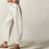 Arabella | Women's Mid Waist Wide Leg Jeans with Ankle Length