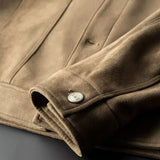 Vincent | Men Jacket with Structured Twill and Suede