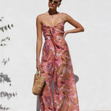 Adeline | Women's Wide Leg Jumpsuit with Bow Waist Detail
