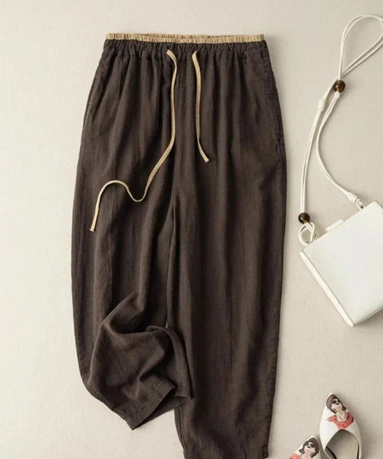 Francesca | Women's Tapered Pants with Elastic Waistband