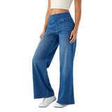 Daphne | Women's Stretch Denim Pants with Elastic Waistband