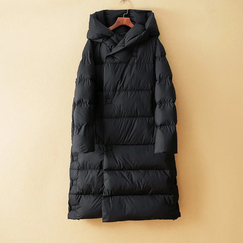 Isabella | Women's Full-Length Duck Down Parka with Structured Hood