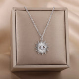 Saphira | Women Necklace with Evil Eye and Blue Stone