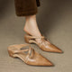 Delphine | Women's Mules with Leather Upper and Open-Toe