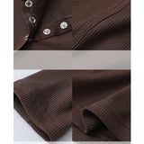Francesca | Women Top With Ribbed Henley Design