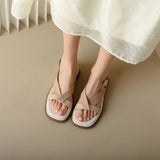 Valetta | Women's Platform Sandals with Cross-Strap and Buckle