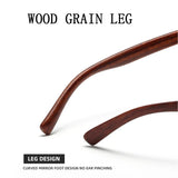 Sarah | | Women's Sunglasses with Wooden Arms and Square Frame